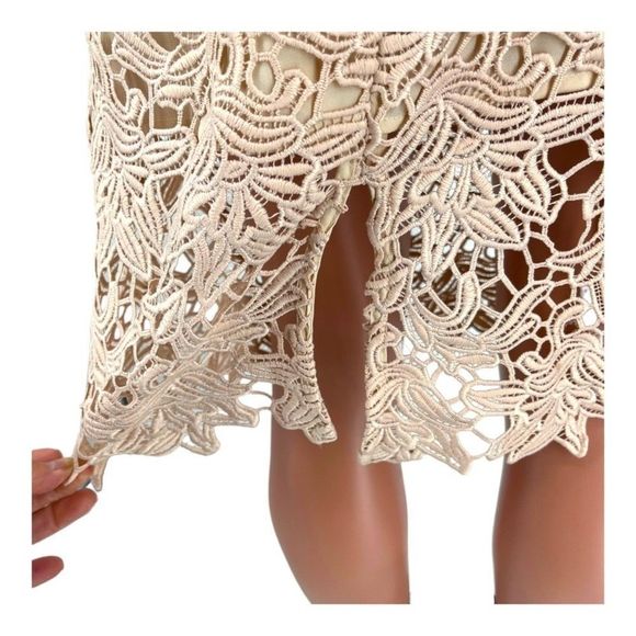 Keepsake The Label True Love Lace Midi Cocktail Dress Rose Size Medium - Picture 10 of 12